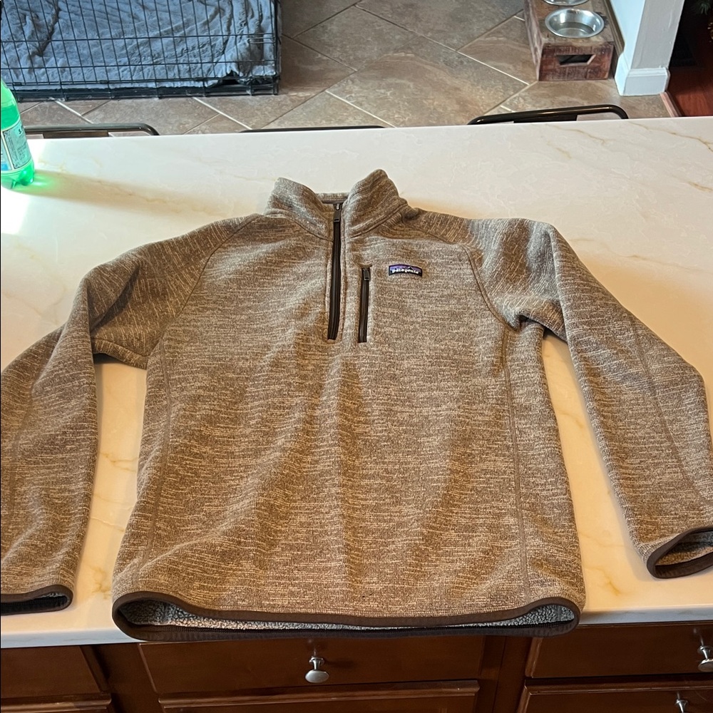 Patagonia Men's Tan Zip-Up Sweater